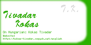 tivadar kokas business card